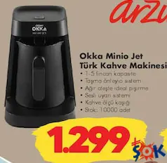 ARZUM OKKA MİNİO JET TÜRK KAHVE MAKİNESİ